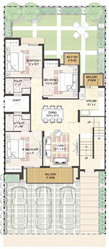 First & Second  Floor - Saleable Area 1310 SQ. FT. - 3BR+2T