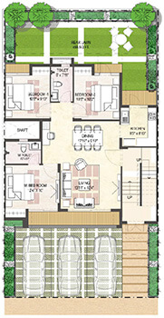 Ground Floor - Saleable Area 1310 SQ. FT. - 3BR+2T