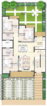 Ground Floor - Saleable Area 1310 SQ. FT. - 3BR+2T