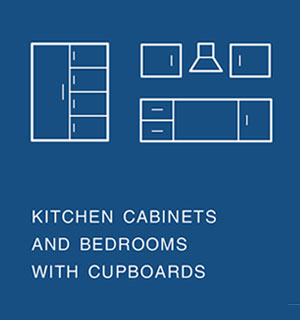 Kitchen Cabinets and Bedrooms with Cupboards